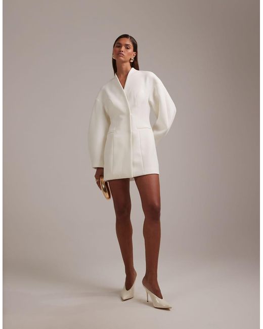 ASOS Natural Bridal Structured Blazer Mini Dress