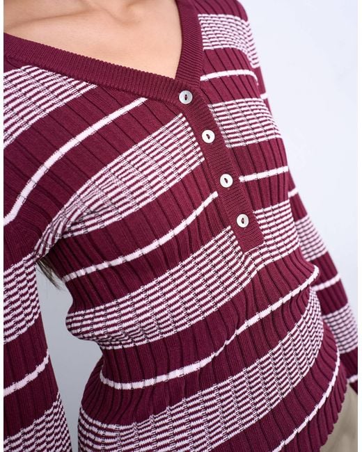 TOPSHOP Purple – langärmliges strickoberteil