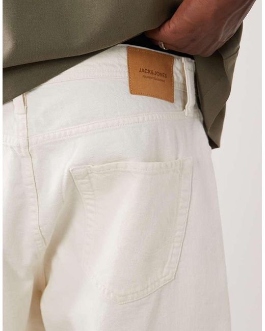 Jack & Jones Natural Alex baggy Denim Shorts for men