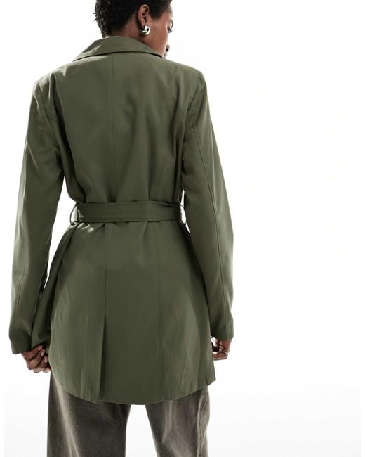 ONLY Green Trench Coat