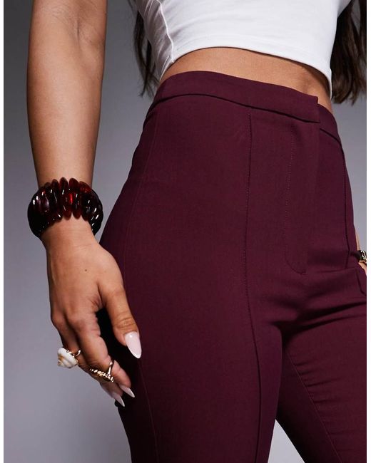 ASOS Elegante Flared Pantalon in het Purple