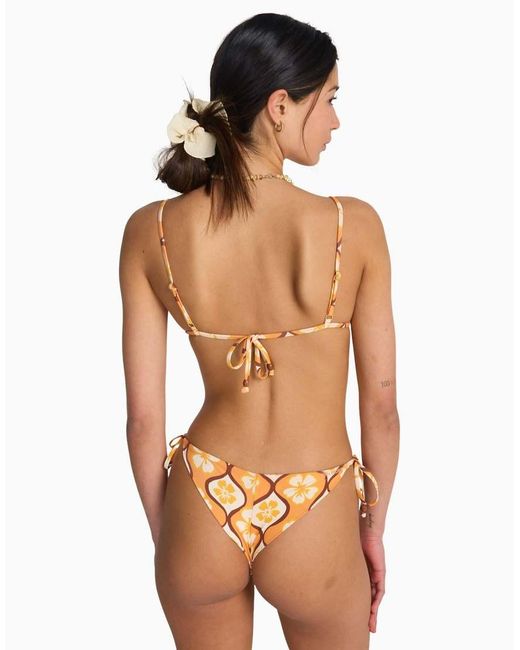 Billabong Orange Sol Groove Triangle Bikini Top