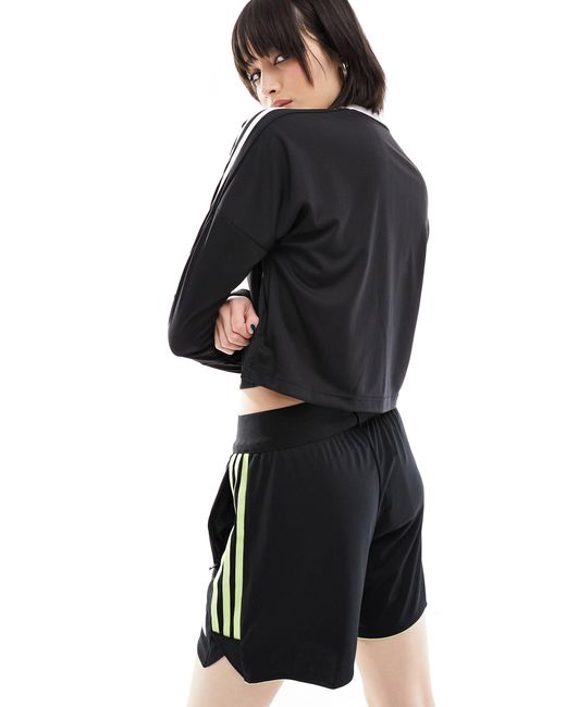 Adidas football - tiro - top manches longues à 3 bandes Adidas Originals en coloris Black