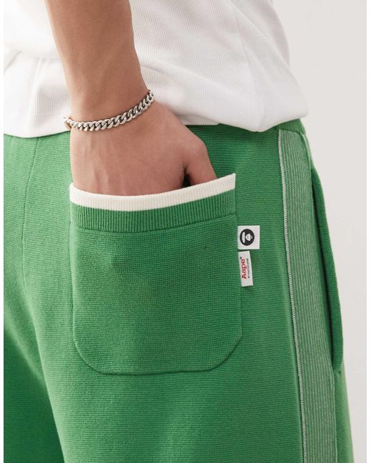 Aape By A Bathing Ape Aape by a bathing ape – strick-shorts in Green für Herren