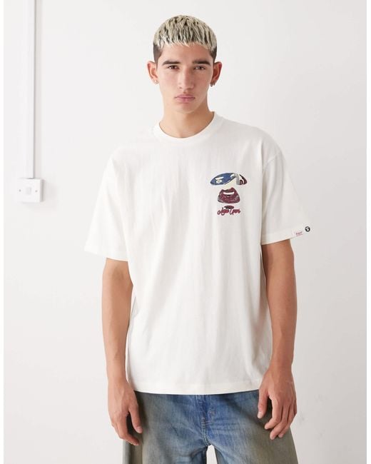 Aape By A Bathing Ape Men's White Aape By A Bathing Ape Boxy T-shirt