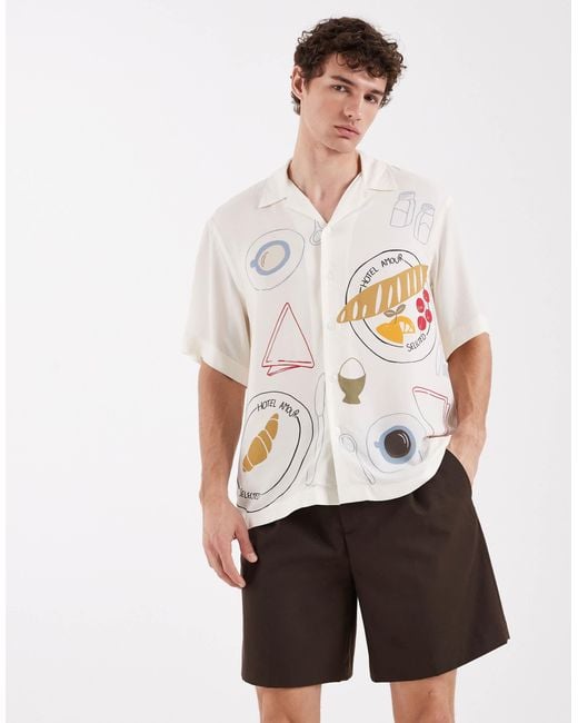 SELECTED White Wool Blend Shorts for men