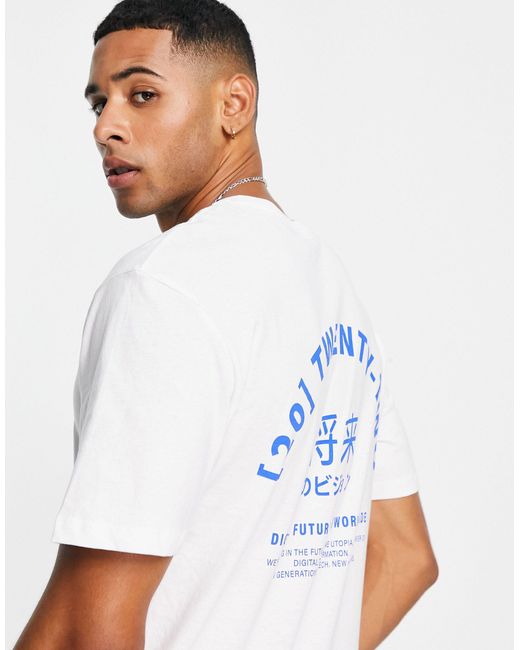 Jack & Jones Core Japanese Back Print T-shirt in White for Men | Lyst