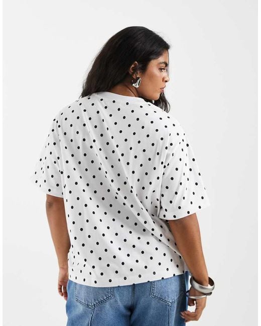 ASOS White Asos Design Curve Oversized Jersey With Michigan Cherry Graphic