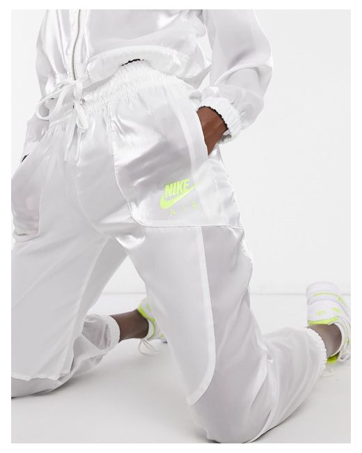 Nike Air Translucent joggers in White | Lyst