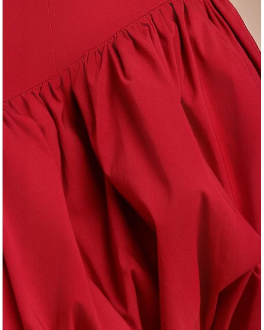 Goddiva Red Bardot Babydoll Corset Mini Dress