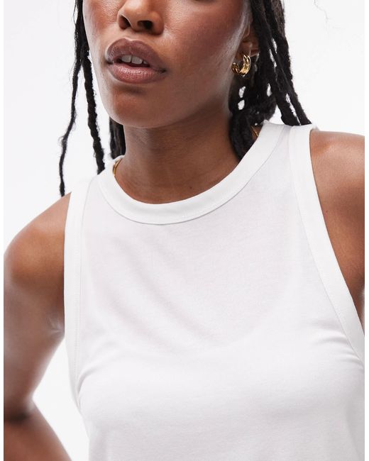 TOPSHOP White Soft Loose Tank