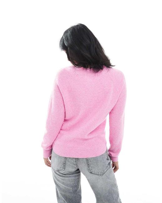 Vero Moda Pink Round Neck Knit Sweater