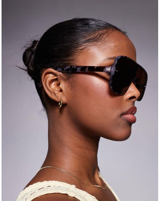 Kaiia Brown – exklusive, überdimensionale visor-sonnenbrille