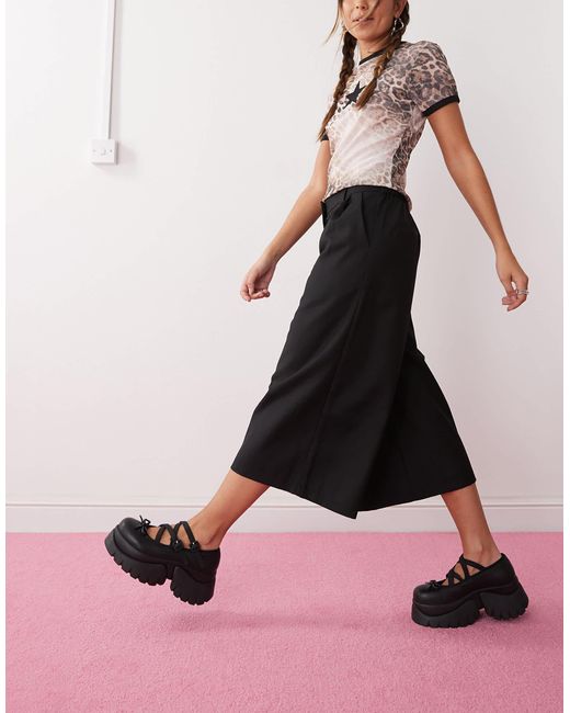 Collusion Black Tailored Cullotte