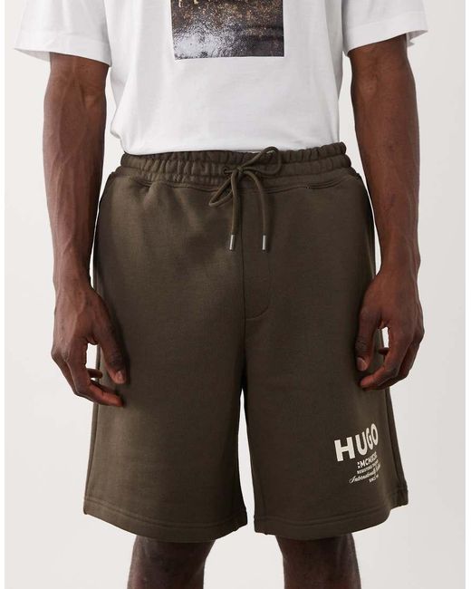 HUGO White Nomario Jersey Shorts for men