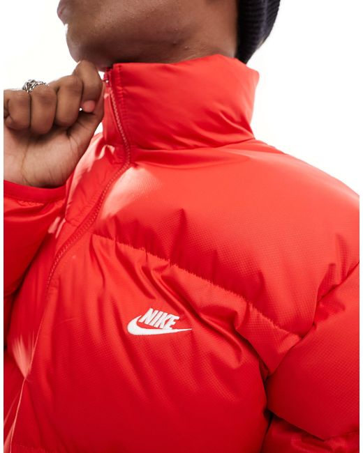 Nike Red Club Puffer Coat for men