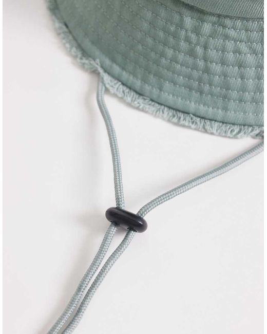 ASOS Green Washed Bucket Hat for men