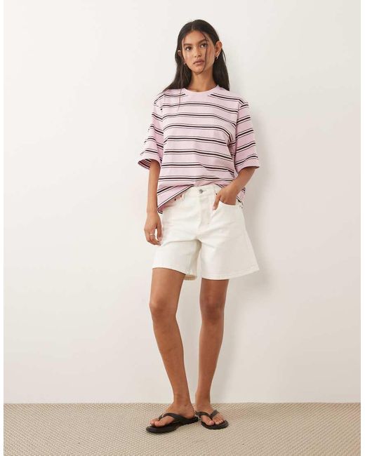 ARKET Pink Heavyweight Jersey Boxy T-shirt