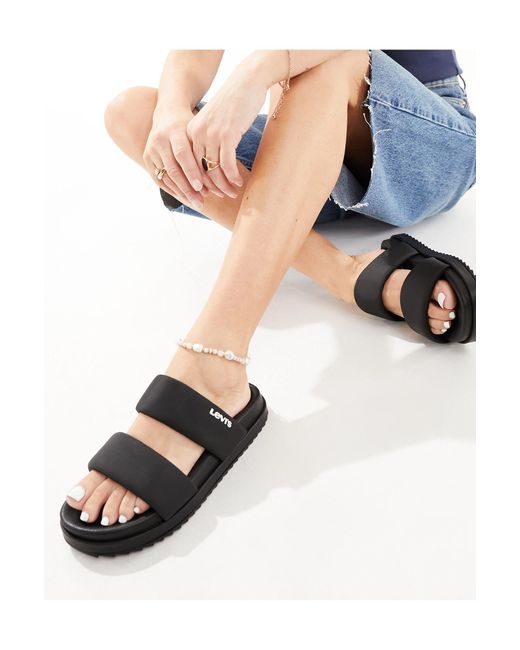 Levi's Black – lydia – gepolsterte sandale