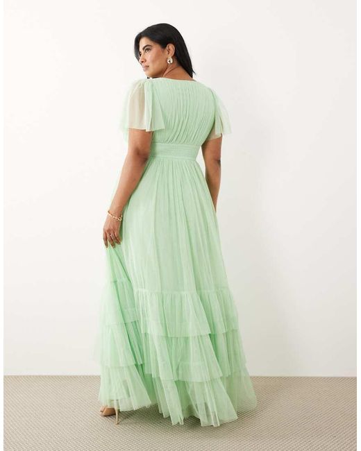 Madison Lace & Beads Plus de color Green