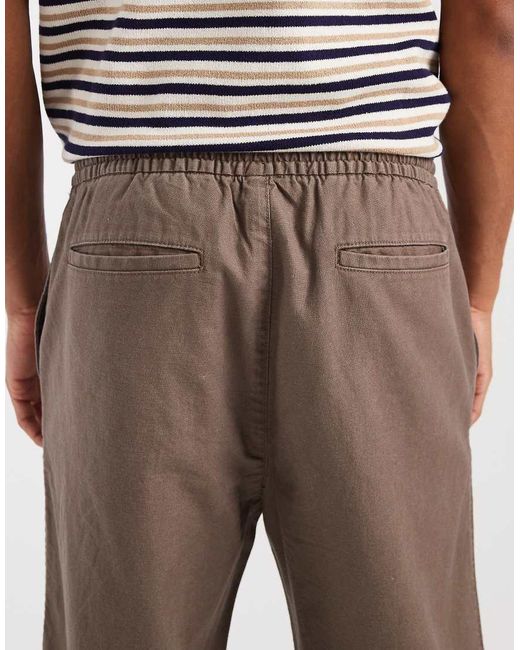 Gap Natural Pull On Linen Mix Trousers