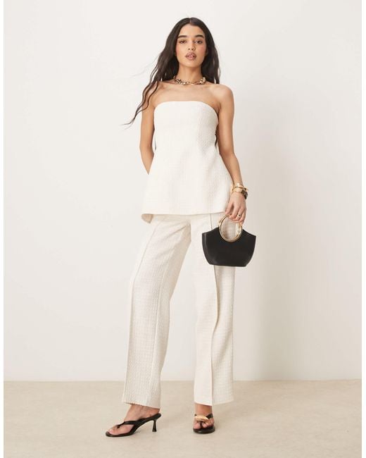 ASOS Natural Boucle Pants