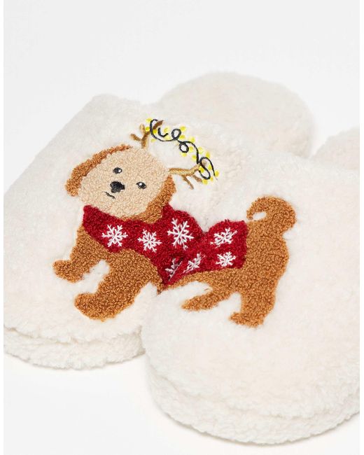 ASOS Metallic Zizi Embroidered Cavapoo Slipper