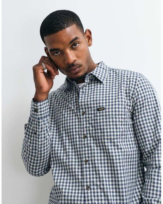 Wrangler Blue Pocket Shirt for men