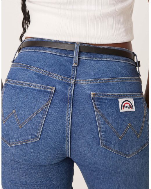 ASOS Blue Waist And Hip Skinny Belt With Bubble Rectangle Buckle Detail