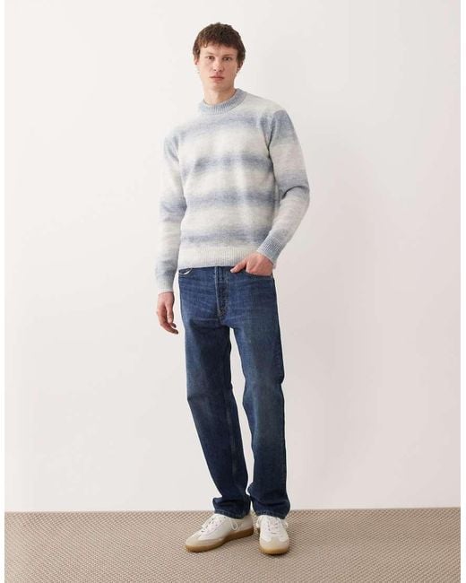 SELECTED Gray Ombre Knit Jumper for men