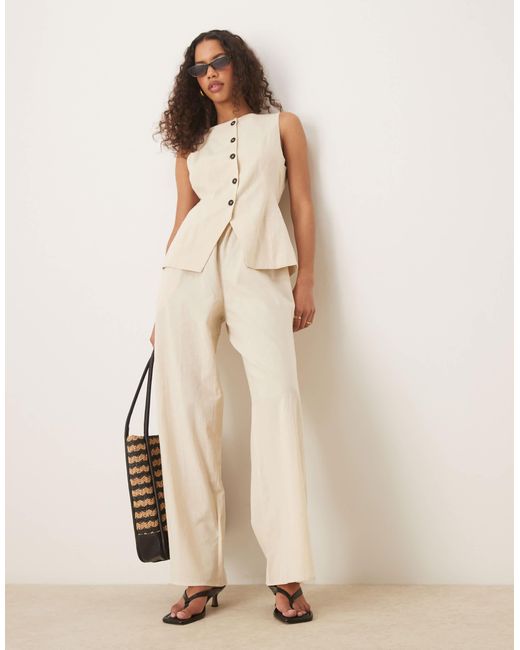 ASOS Natural – jumpsuit mit westenoberteil