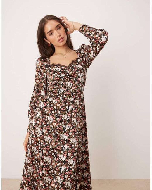 Glamorous Natural Side Split Midi Dress