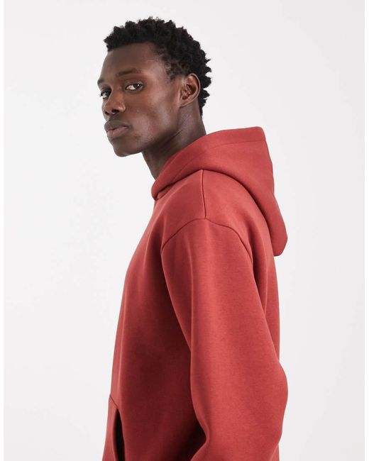 ASOS Red Essentials Relaxed Fit Hoodie for men