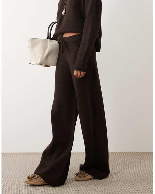 ASOS Brown Wide Leg Trouser Co-Ord