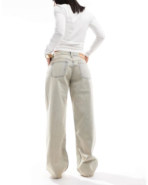 Dr. Denim Natural Hill Relaxed Fit Low Waist Wide Straight Leg Jeans
