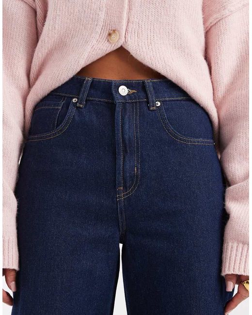 ONLY Blue Hope High Waisted Wide Leg Jeans