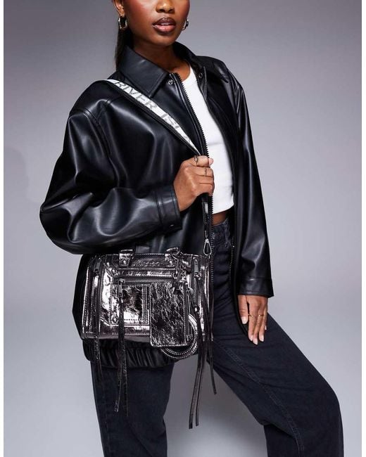 River Island Blue Small Shoulder Bag With Charm Detail