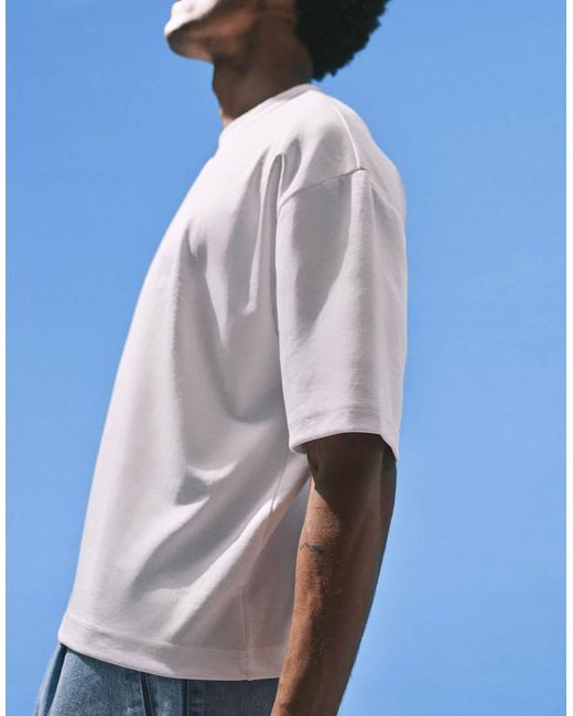 ASOS White Breathemaxtm Heavyweight Cotton Blend Boxy Oversized T-shirt for men