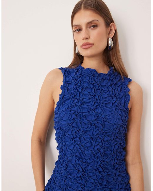 Top sans manches texturé avec détail en relief - vif Y.A.S en coloris Blue