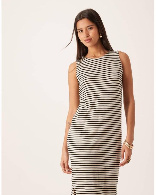 Aware White Sleeveless Maxi Dress