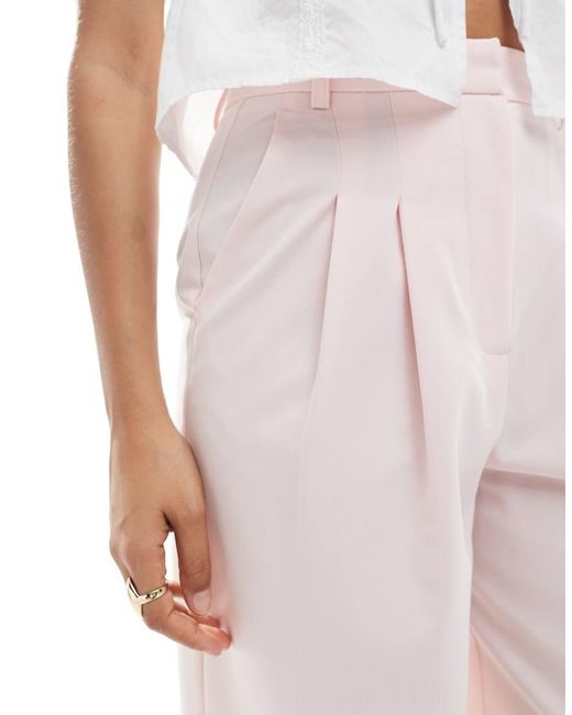 Pantalones De Sastre Rosas De Pernera Ancha De Miss Selfridge de color Pink