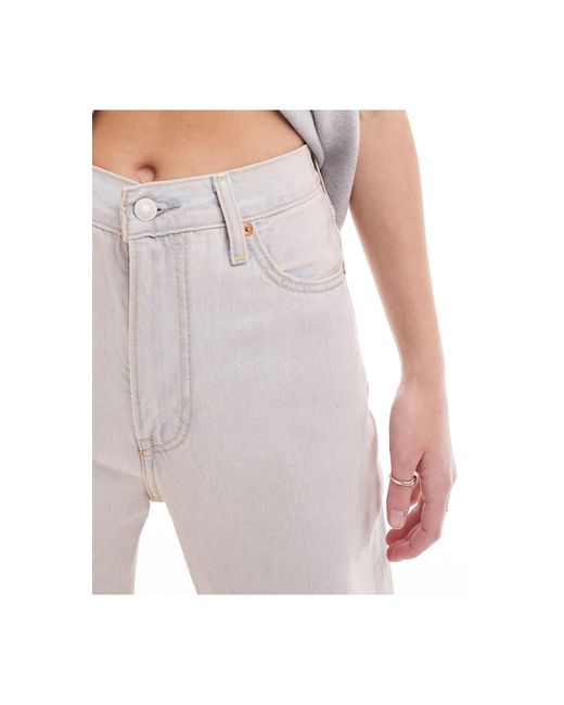 Ribcage - jeans a fondo ampio lavaggio di Levi's in White
