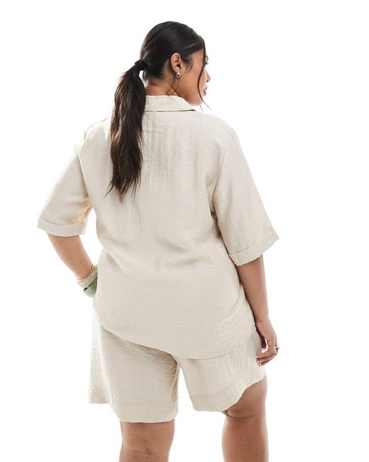 Camisa De Corte Cuadrado De (Parte De Un Conjunto)-Neutro Vero Moda de color Natural