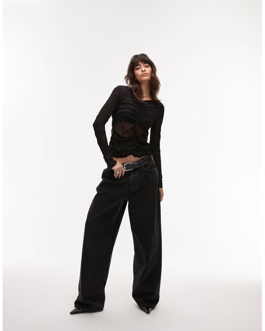 TOPSHOP Black – langärmliges oberteil