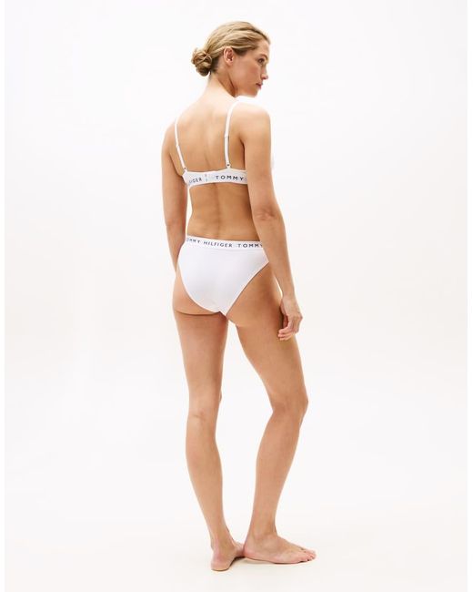 Bralette Triangular De Tommy Hilfiger de color White