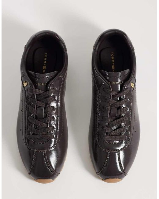 Tommy Hilfiger Black Bella Leather Ballet Trainer