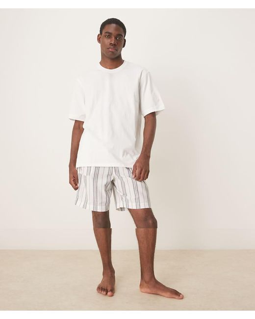 Mango Gestreepte Pyjamaset Met Short in het Natural voor heren