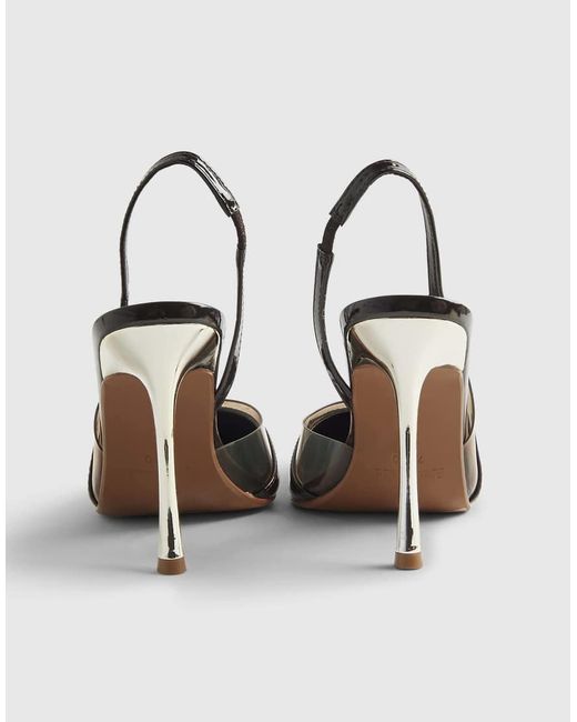 River Island Natural Sling Back Court Heels