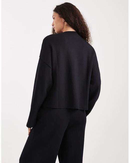 ASOS Sweatshirt Van Zachte Cupro Met Gedraaide Voorkant in het Black