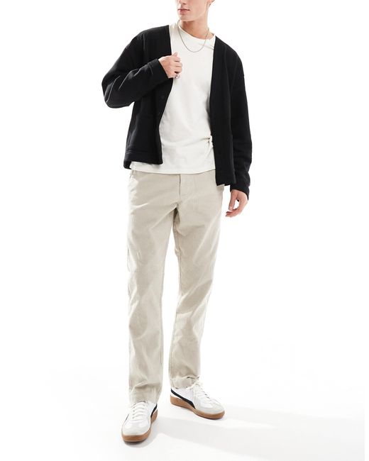 French Connection White French Connection Slim Leg Cord Trousers for men